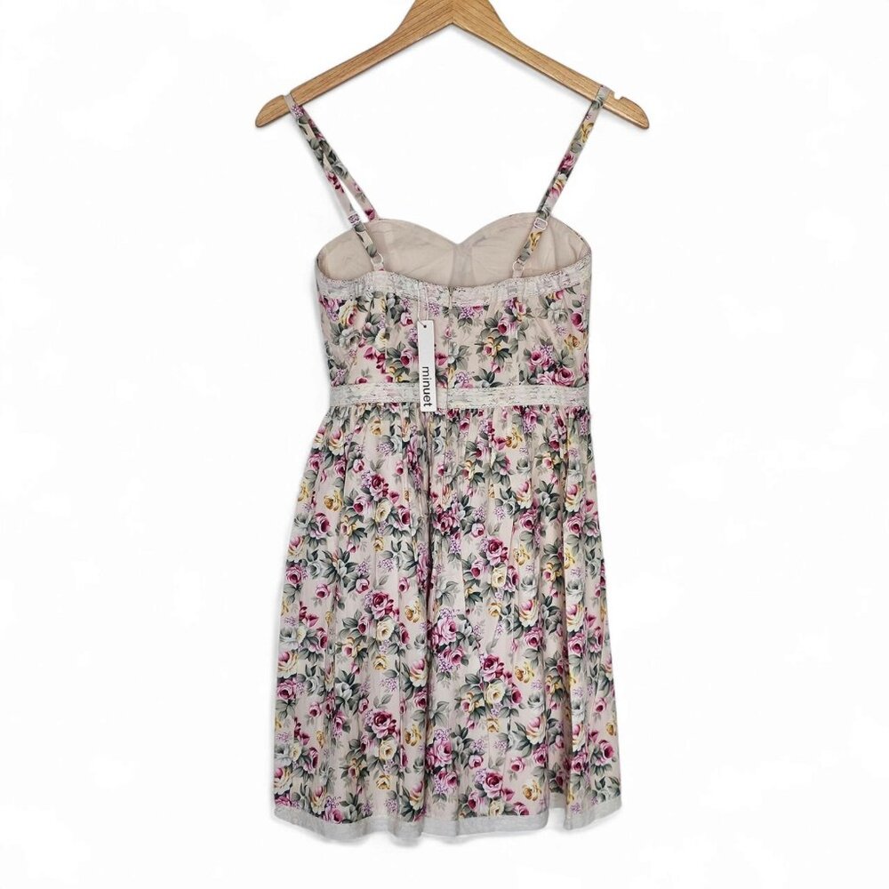 REVOLVE Minuet White Floral Mini Dress with Pink and Green Accents - Picture 2 of 15